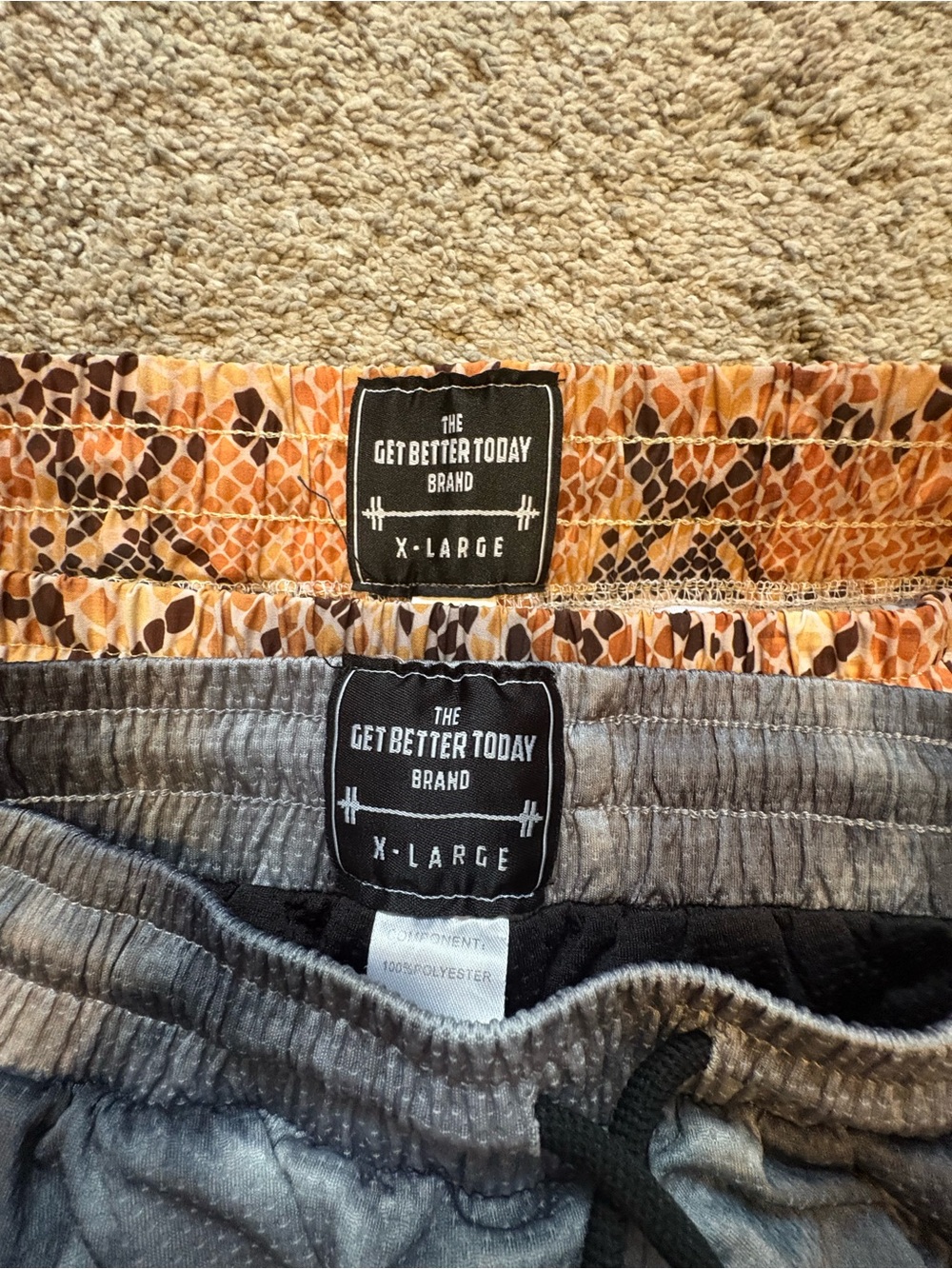 Get Better Today Brand Men's Athletic Shorts - Set of 2 Patterns - Picture 3 of 3